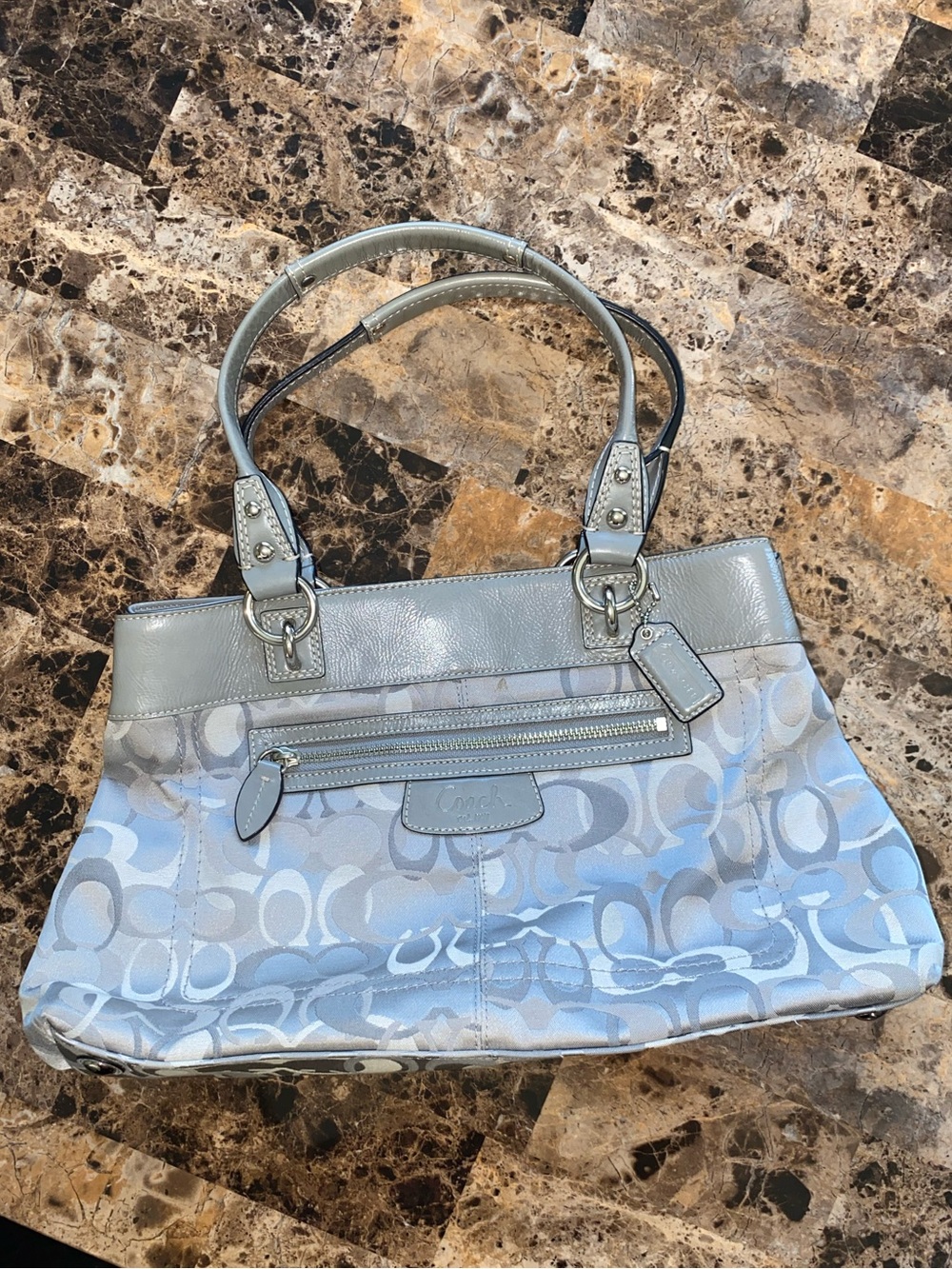 Coach Gray Signature Purse